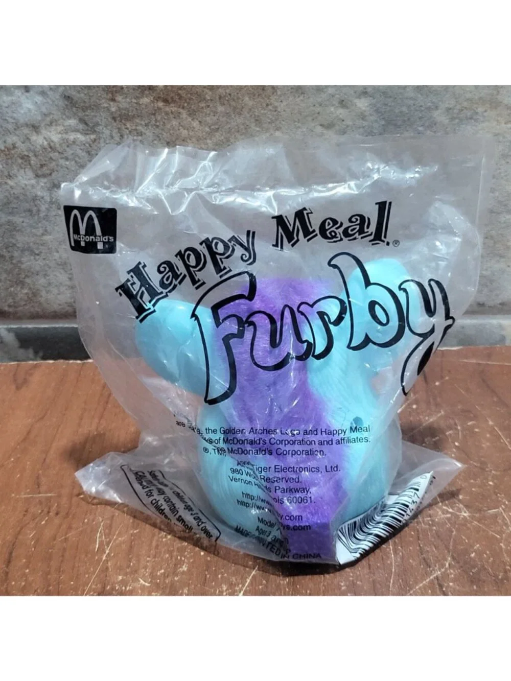 McDonalds Happy Meal Blue Purple Furby Toy 1998 Sealed Plastic Packaging